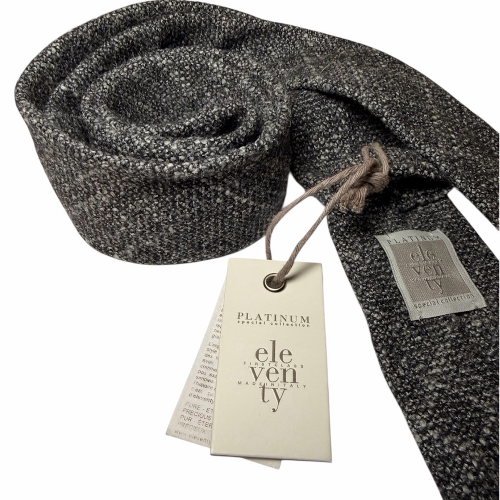 Eleventy Gray Textured Tie